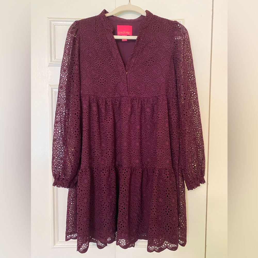 Lilly Pulitzer Winona Eyelet Swing Dress, Perfect Condition, Size XS